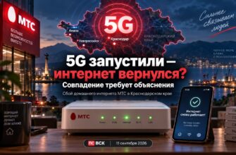5G запустили — интернет вернулся: иллюстрация к новости о сбое домашнего интернета МТС в Краснодарском крае